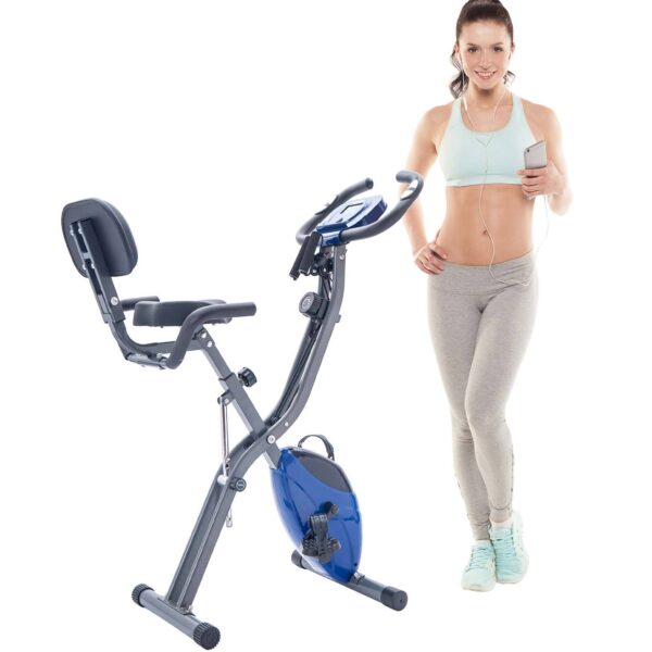 Folding Exercise Bike Fitness Upright  Recumbent X-Bike Adjustable Resistance - Image 10